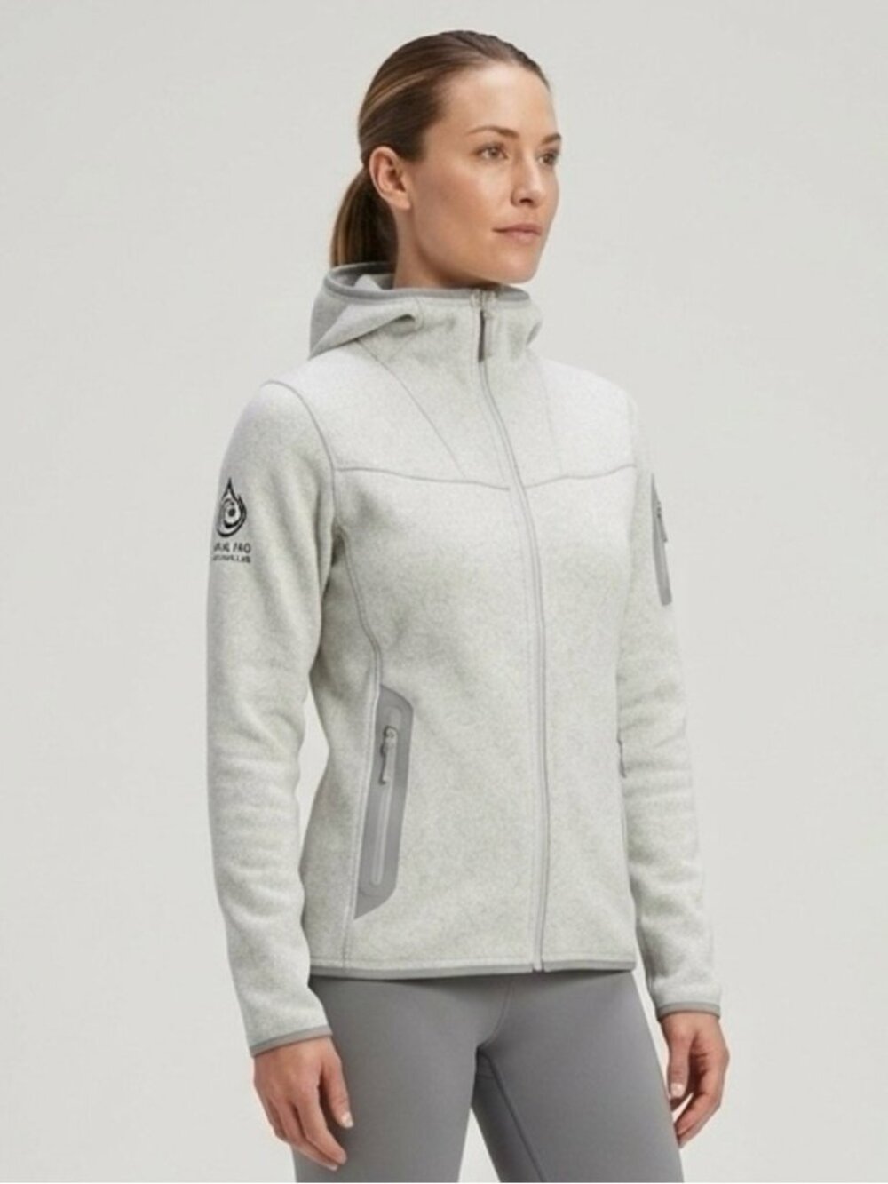 Arc'teryx Gray Covert Full-Zip Fleece Hoody - Small
